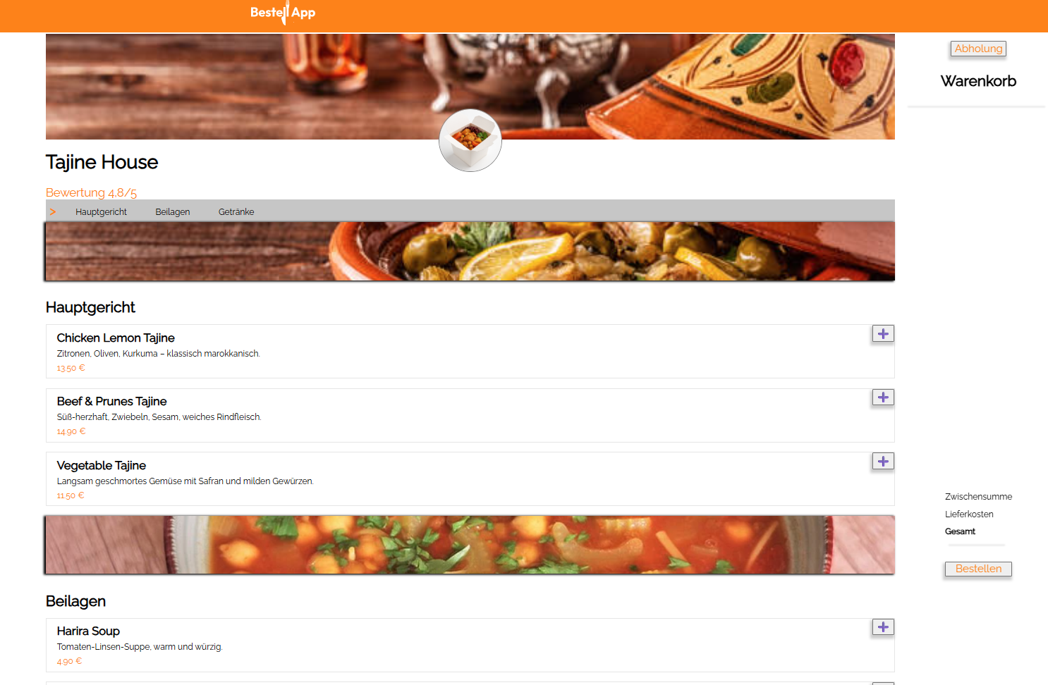 Order App project preview